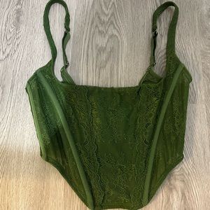 Urban outfitters green corset top
